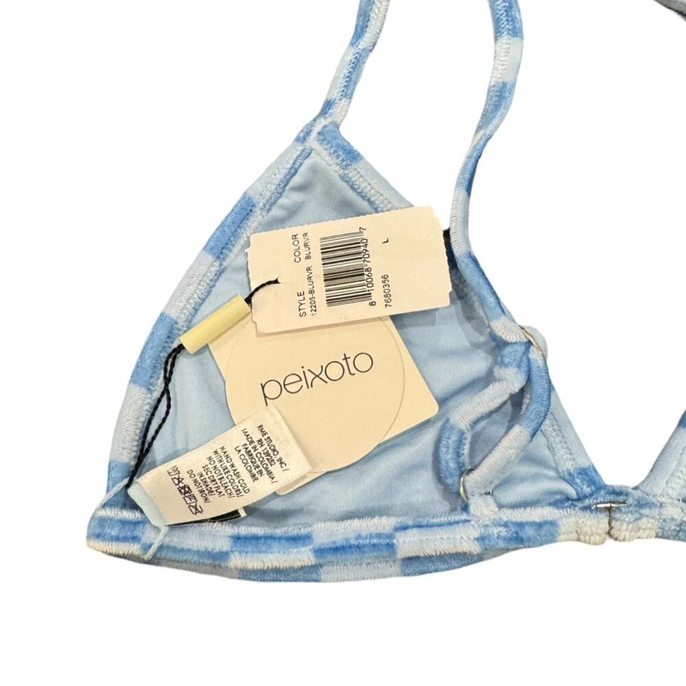Peixoto Fifi Bikini Swimsuit in Velvet Blue Rivera Peach Size L & M - Picture 7 of 10